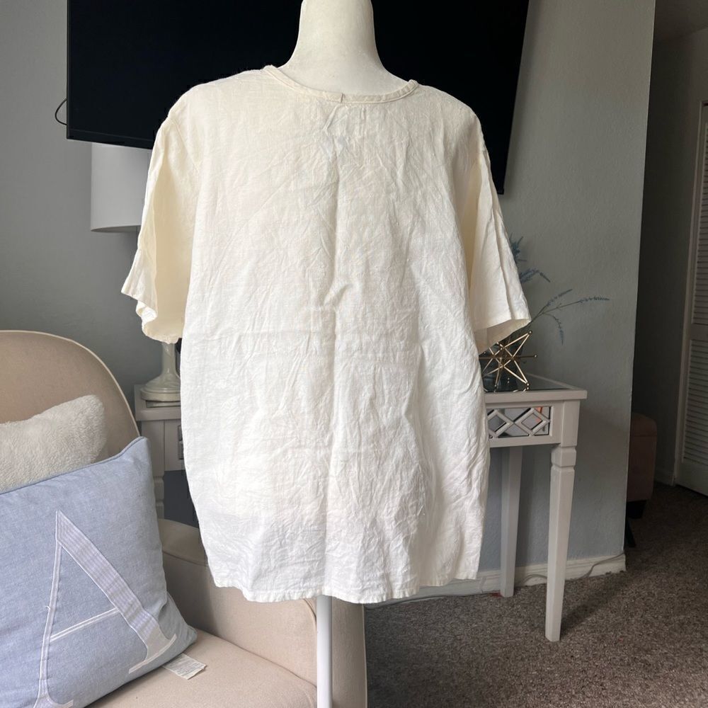 Flax linen top size L - Picture 3 of 5
